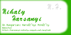 mihaly harsanyi business card